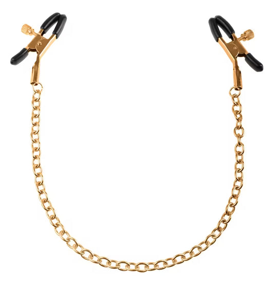 Nipple clamps & gold chain