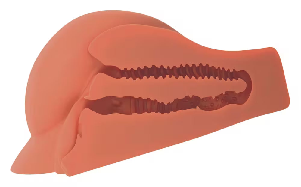 Masturbating torso, doggy style