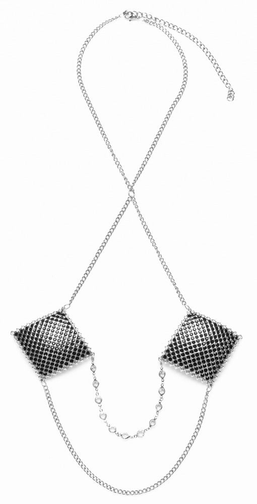 Silver chain nipple jewelry