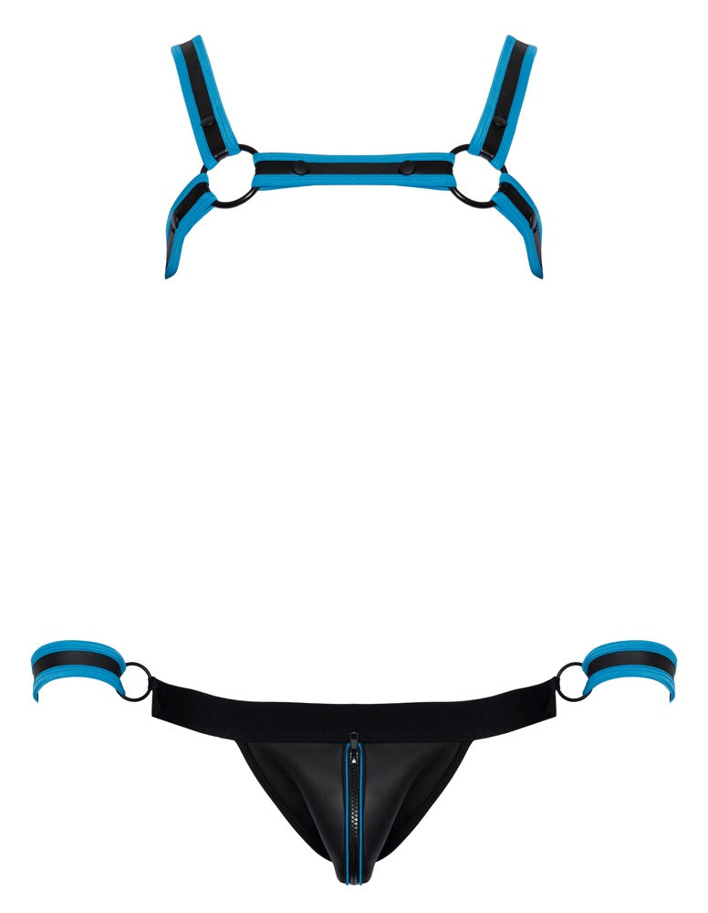 Svenjoyment Bondage Men's Black/Blue Bondage Set