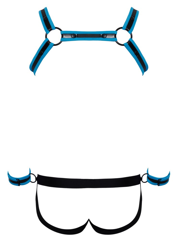 Svenjoyment Bondage Men's Black/Blue Bondage Set