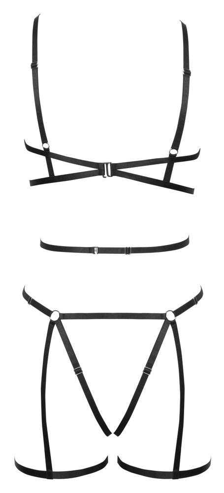 Cottelli LINGERIE SL 3-piece black harness set