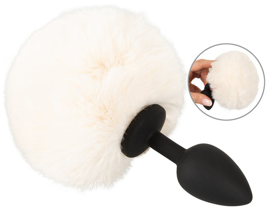 Fluffy tail plug white S You2Toys