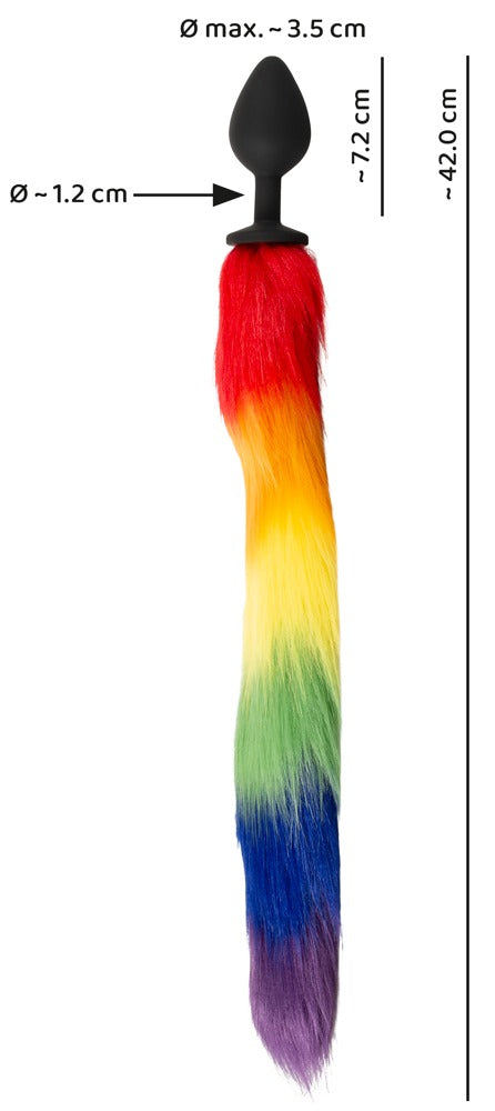 Fluffy tail plug rainbow You2Toys