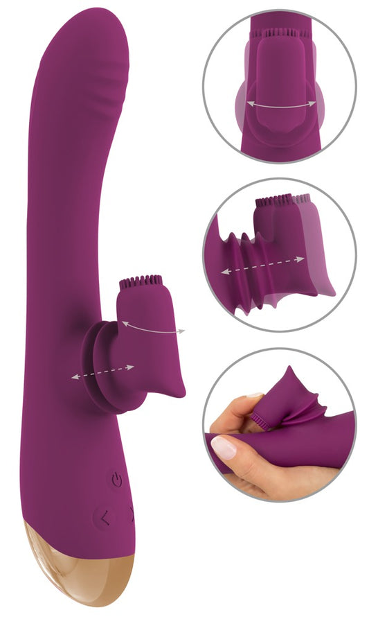 Javida 2-function vibrator with mobile clitoral tease