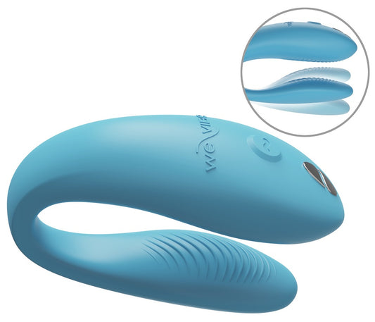We-Vibe Sync Go Flexible Couple Vibrator in Turquoise