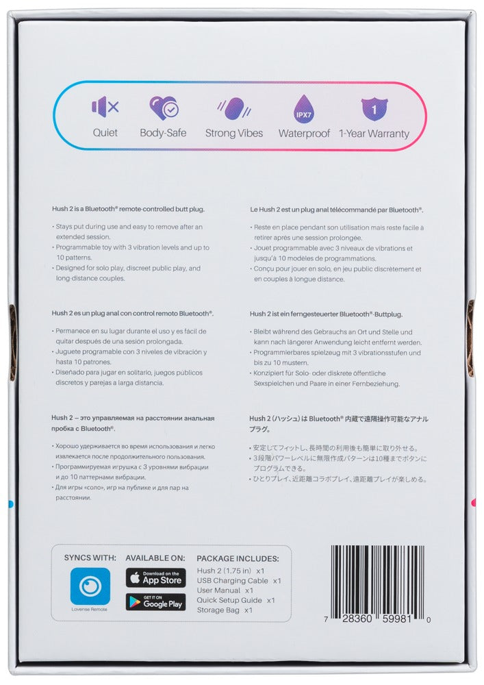 Lovense Hush 2 Anal Vibrator