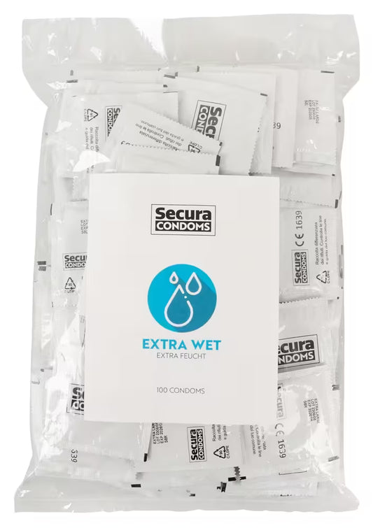 Secura Extra Wet Condoms 100pcs
