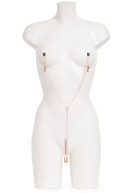 Sensual rose gold chains