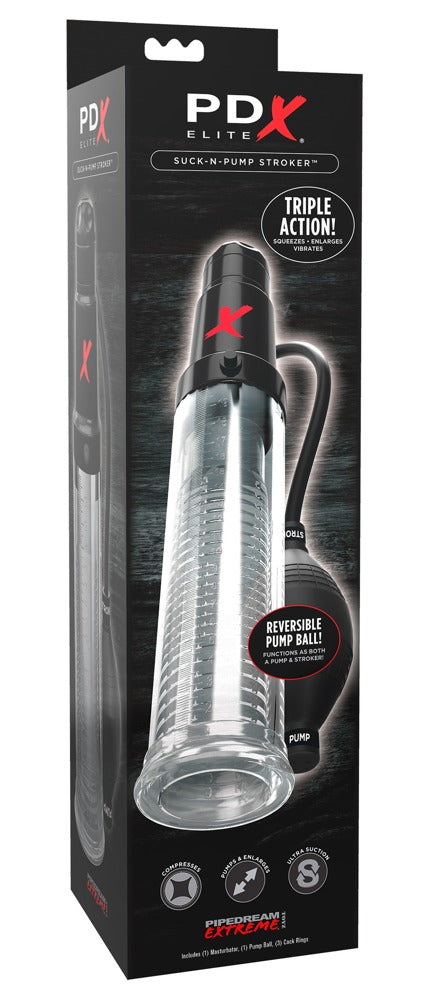 Suck N-Pump Penis Pump + Masturbator 16 x 5.5cm