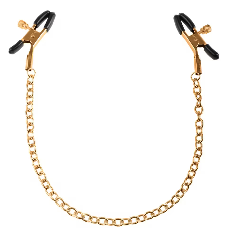 Nipple clamps &amp; gold chain