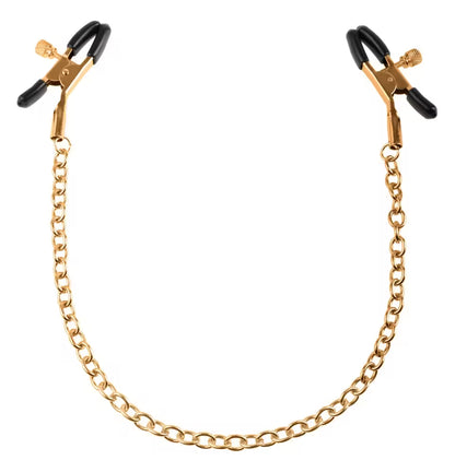 Nipple clamps &amp; gold chain