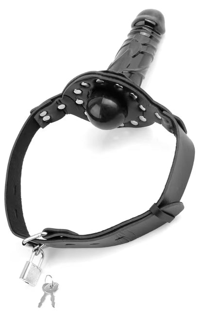 Ball gag with dildo