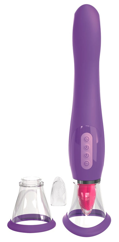 Fantasy For Her Suction Cup Vibrator and Tongue Simulator