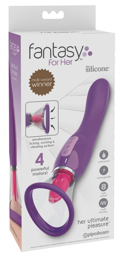 Fantasy For Her Suction Cup Vibrator and Tongue Simulator