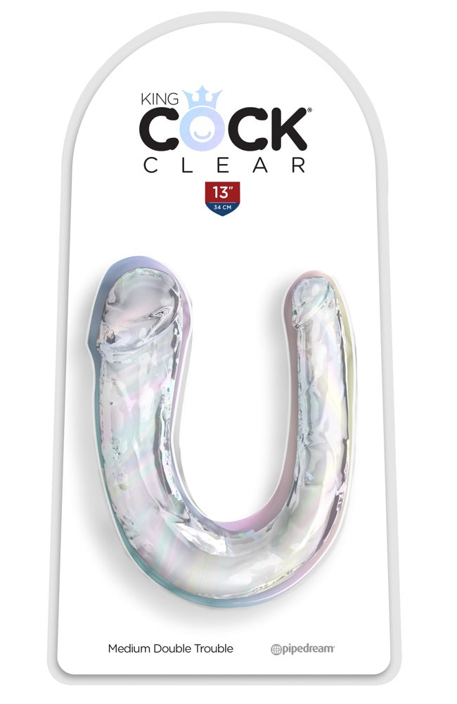 Double dildo 33 cm – King Cock Clear