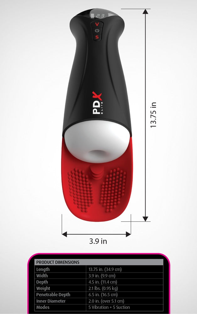 Masturbator with testicular stimulator Fap-O-Matic Pro XL PDX Elite