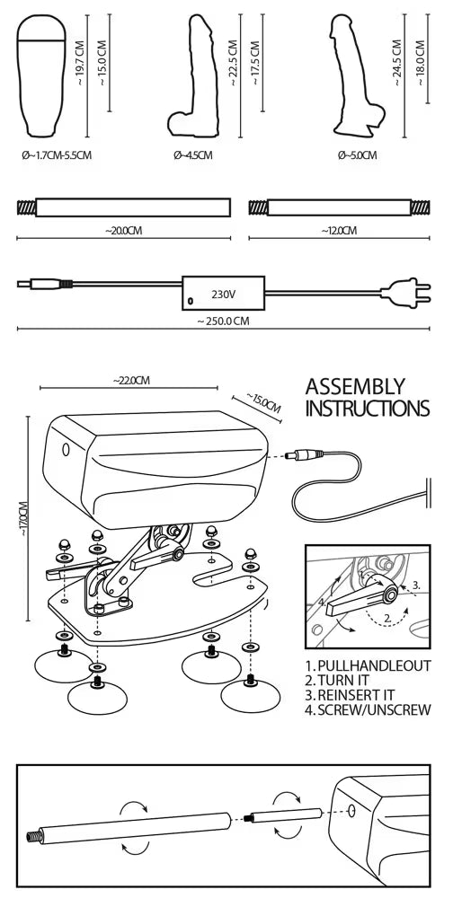 Mini electric sex machine