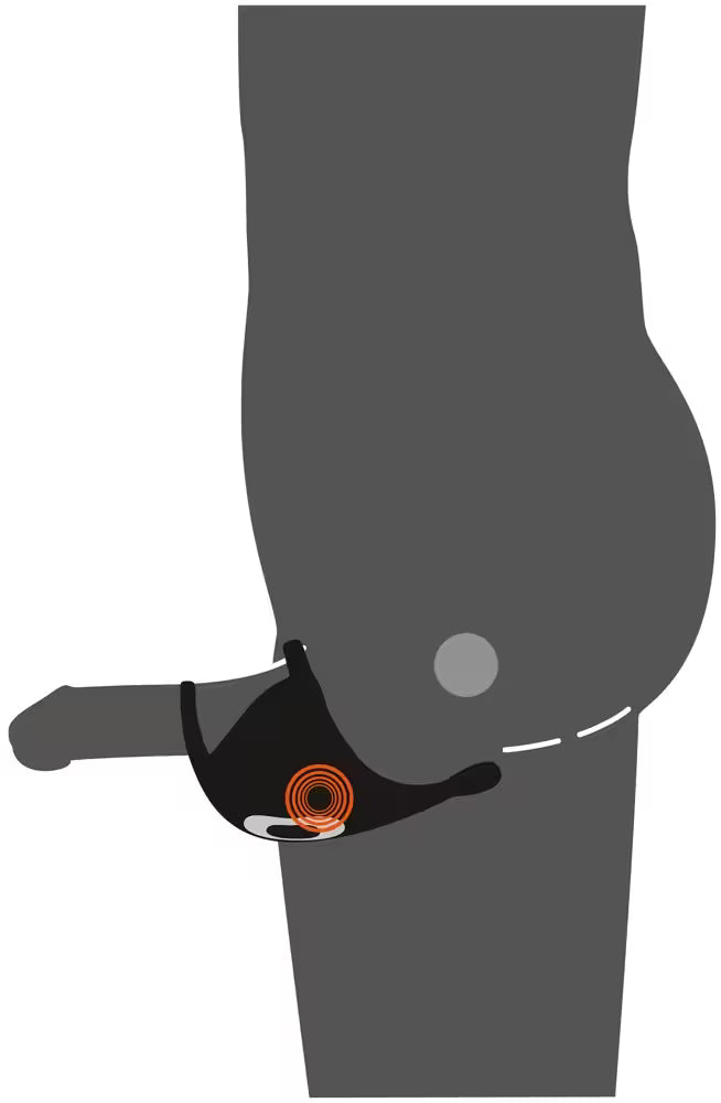 Testicular vibrator with double ring &amp; remote control