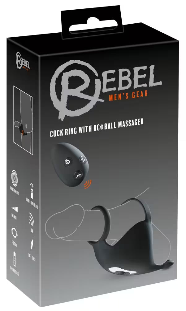 Testicular vibrator with double ring &amp; remote control