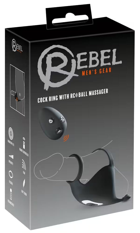Testicular vibrator with double ring &amp; remote control