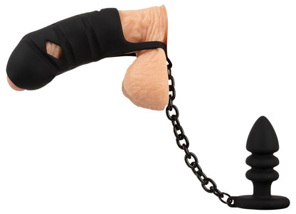 Cock cage with butt plug Black Velvets