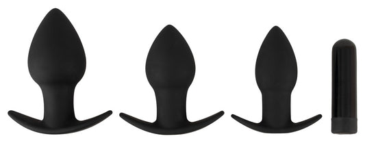 Black Velvets Vibrating Anal Plug Set
