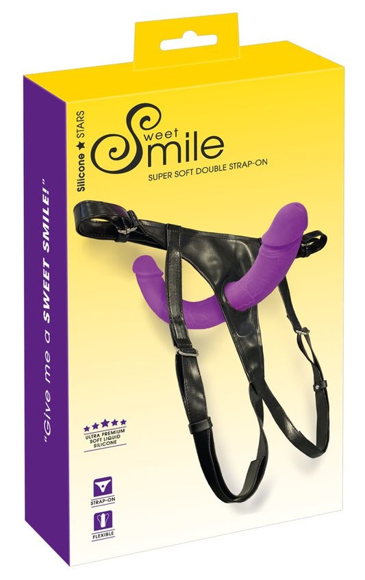 Sweet Smile Double Dildo Strap-On Thong