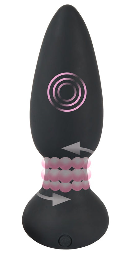 RC Black Velvets Rotating Vibrating Butt Plug