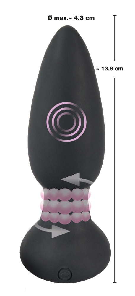 RC Black Velvets Rotating Vibrating Butt Plug