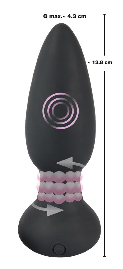 RC Black Velvets Rotating Vibrating Butt Plug