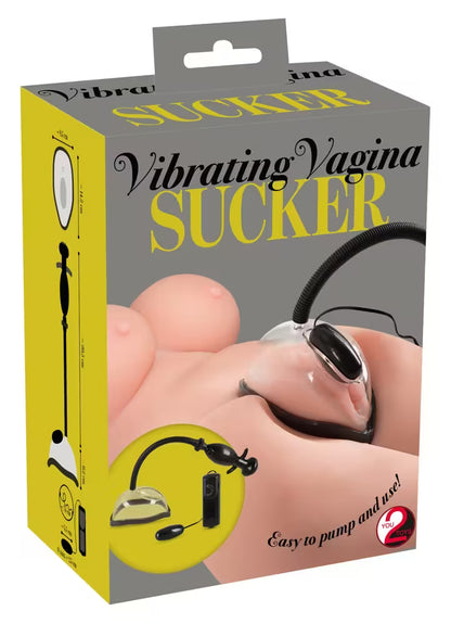 Vibrating vaginal suction cup