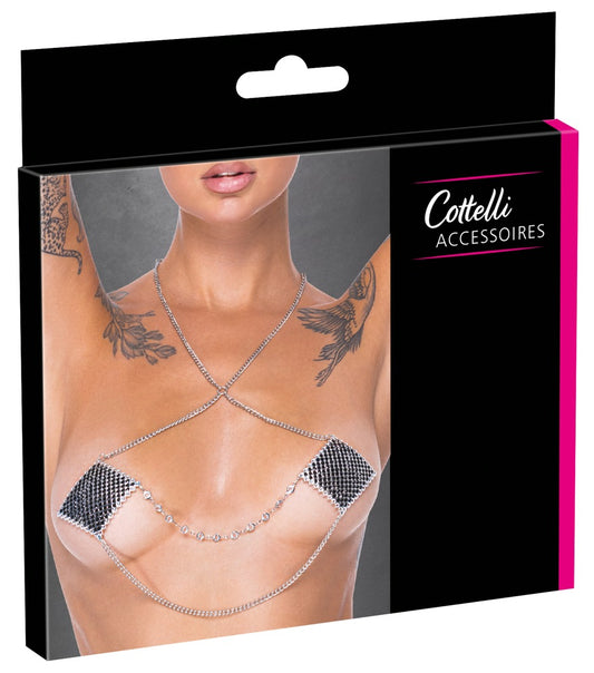 Silver chain nipple jewelry