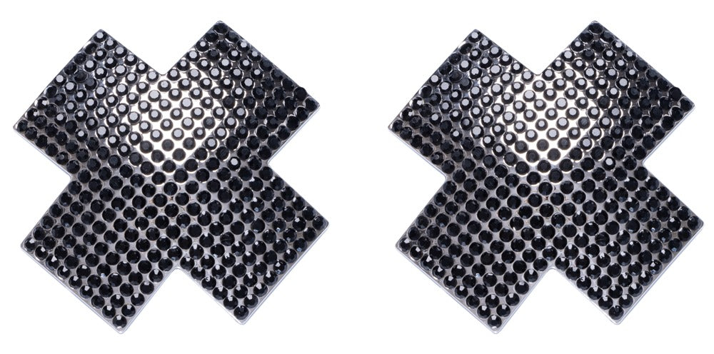 Black cross nipple jewelry