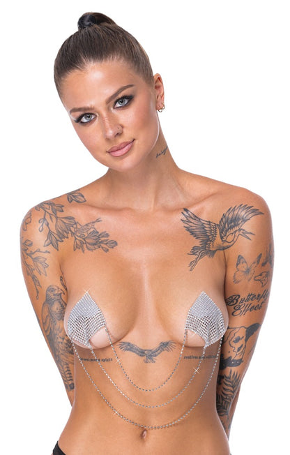 Silver nipple jewelry