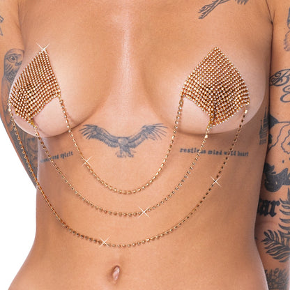 Gold nipple jewelry