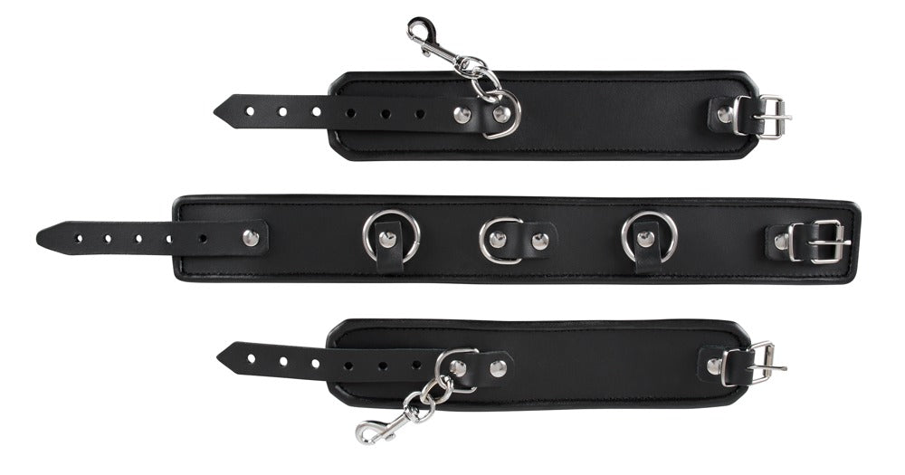 ZADO leather collar and handcuffs