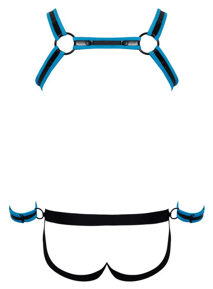 Svenjoyment Bondage Men's Black/Blue Bondage Set