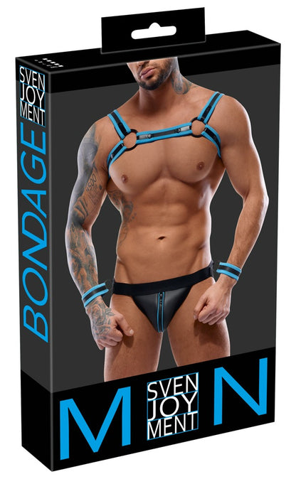 Svenjoyment Bondage Men's Black/Blue Bondage Set