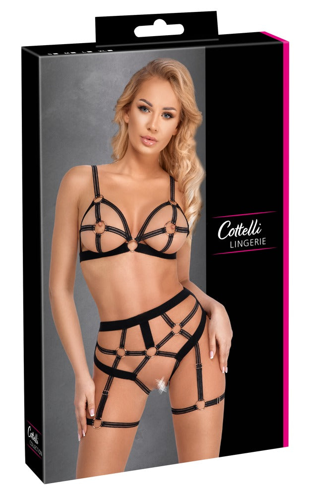 Cottelli Lingerie Open Bra and Brief Set