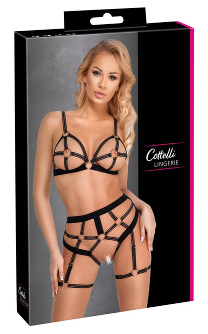 Cottelli Lingerie Open Bra and Brief Set