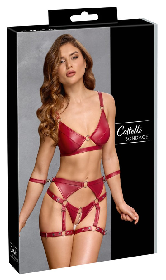 Cottelli Bondage Bra and Brief Set