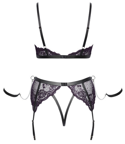 Cottelli Bondage Lace Bondage Bra and Brief Set