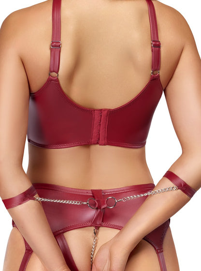 Cottelli Bondage Bra and Thong Set
