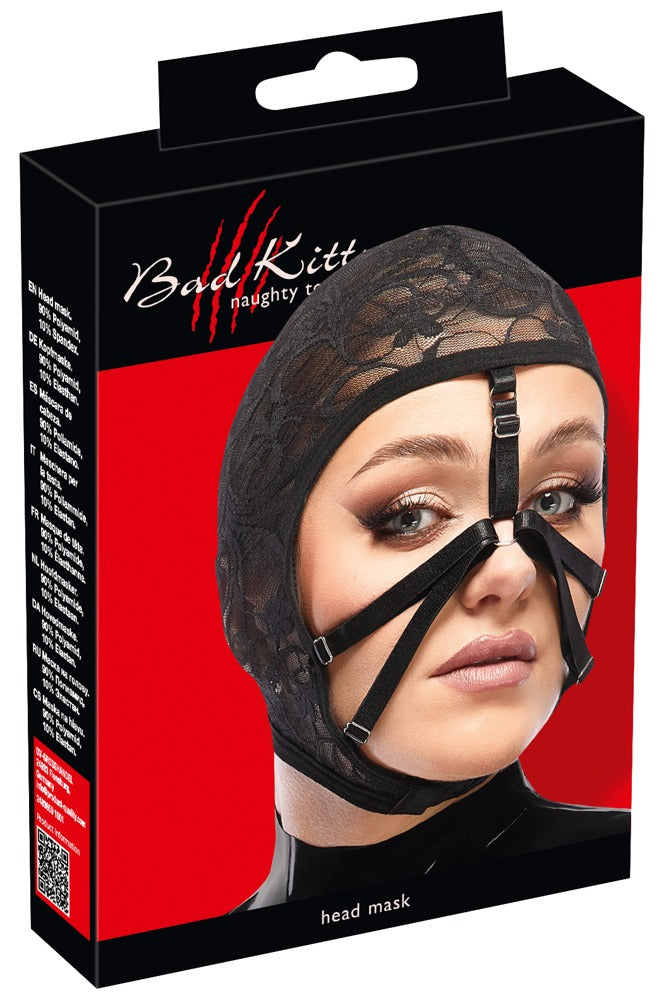 Bad Kitty Black Lace Head Mask