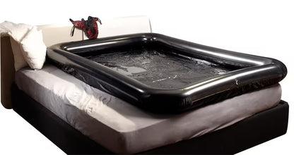 Sliding base with inflatable rim