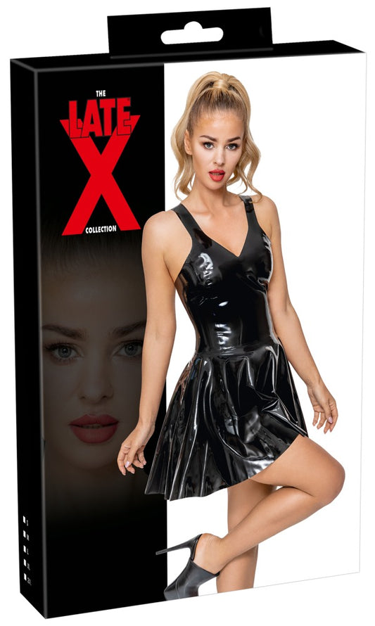 LATE X latex miniskirt