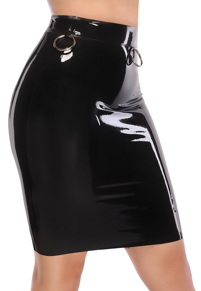 LATE X latex skirt