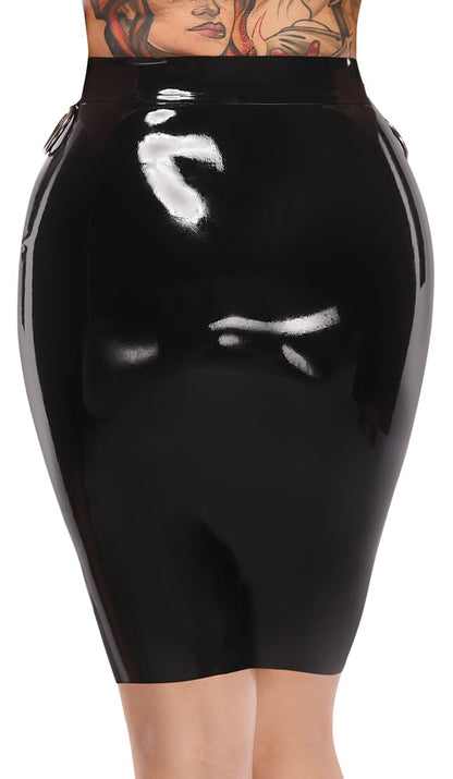LATE X latex skirt