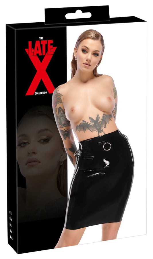 LATE X latex skirt